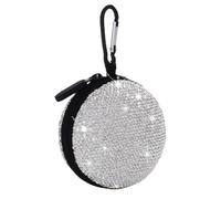NOLITOY Shiny Rhinestone Studded Earphone Storage Bag Data Cables Organizer Multi-purpose Organized Structure Portable Storage Container for Earphone Keys Travel