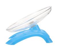 NOLITOY Silent Hamster Running Wheel for Gerbils Squirrels Hedgehogs Smooth Edges Exercise Wheel for Small Pets Blue Transparent Disc Design Quiet Night Use