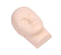 NOLITOY Silicone Eyelash Extension Practice Head Mannequin for Makeup Training Reusable Lash Practice Tool for Beginners and Cosmetology Skin Tone Model for Lash Extensions and Facial