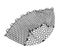 NOLITOY Silicone Fishing Net Replacement Bag Black 50x25cm Foldable Fish Net Mesh Without Handle for Fishing and Fish Catching