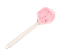 NOLITOY Silicone Long Handle Bath Back Scrubber for Shower Body Cleaning and Massage Portable Pink Bath Brush with Dense Mesh for Exfoliation Stress Relief and Muscle Relaxation