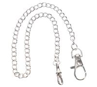 NOLITOY Silver Metal Wallet Chain Decorative and Skin-Friendly Accessory for Men with Circular Spring Buckle for Purses and Handbags, for DIY Fashion and Jeans