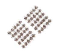 NOLITOY Simulation Grass Cluster for Model Trains, 50 Artificial Miniature Grass Tufts in Wild Brown, Micro Landscape Ornament for Sand Table and Diorama Scenery