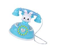 NOLITOY Simulation Telephone for Educational Retro Playhouse Premium Plastic Cartoon Phone Enhances Cognitive Skills and Development Blue