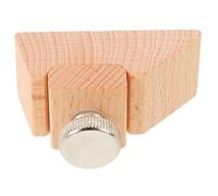 NOLITOY Small Angled Sanding Block Hand Sander with Sandpaper Clamp for Precise Edge and Curve Sanding Beech Wood Construction for Woodworking and Leather Polishing