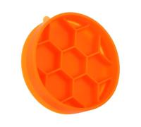 NOLITOY Small Orange Slow Feeder Dog Bowl with Suction Cup Anti-choke Pet Food Bowl for Small Dogs and Cats Non-slip Honeycomb Design Prevents Gulping and Supports Healthy Eating