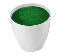NOLITOY Small Plastic Flocking Flowerpot for DIY Floral Arrangements Multi-purpose Plant Container with Foam Base White Round for Home Garden Balcony and Party Decorations