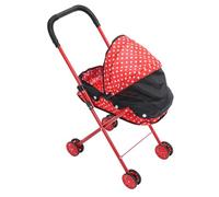 NOLITOY Small Polka Dot Pushchair Model for Doll, Doll House Accessory for Role Play and Pretend Play