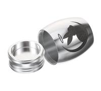 NOLITOY Small Stainless Steel Pet Urn for Ashes with Seal Lid Compact Memorial Keepsake for Rabbit Bird and Small Animals Portable Cremation Container for Cherished Remains