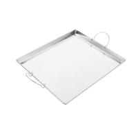 NOLITOY Small Stainless Steel Vermicelli Roll Steamer Tray, Rectangular Metal Steam Pan for Home Kitchen, Sturdy Flat Steam Pan Compatible with 30cm Pots for Rice Noodle Rolls