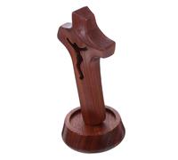 NOLITOY Small Wooden Cross for Crafts Sturdy Tabletop Cross with Stable Base for Holy Events and Religious Decor Portable Rustic Centerpiece for Baptism Prayer and Festive Celebrations