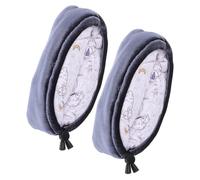 NOLITOY Soft Silk Velvet Crutch Armpit Pads Thickened Underarm Covers for Adults Wear-Resistant Breathable Support Cushions Comfortable Reusable Crutch Accessories in Blue Grey