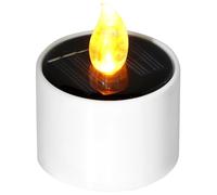 NOLITOY Solar Powered LED Tealight Candle Lamp Portable Flameless Solar Candle Light for Party Garden Wedding Decoration with Gentle Warm Glow