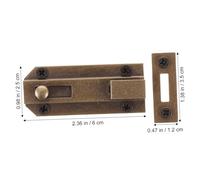 NOLITOY Solid Brass Flush Bolt Door Lock Necked Door Bolt for French Double High Strength Antique Style Sliding Gate Latch Sturdy Easy Install