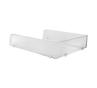 NOLITOY Stackable Transparent Refrigerator Organizer Shelf for Meat Vegetables Leftovers Freezer Storage Rack with Partition for Efficient Space Utilization and Clear Food Visibility
