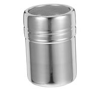 NOLITOY Stainless Steel Cocoa Powder Shaker with Lid Fine Mesh Sugar Dispenser for Baking and Spice Compact Powder Duster for Cappuccino Icing Cinnamon and Chocolate