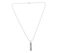 NOLITOY Stainless Steel Cylinder Urn Necklace Memorial Pendant Keepsake Jewelry for Ashes Cremation Jewelry for Men Women with Minimalist Clavicle Design