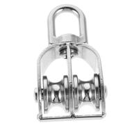 NOLITOY Stainless Steel Dual Pulley Block Rotating Swivel Heavy Duty Load Bearing for Gym Fitness Training Operations Industrial Lifting Wire Rope Systems