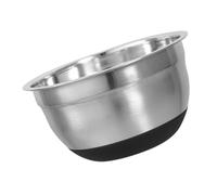 NOLITOY Stainless Steel Mixing Bowl with Non Slip Black Silicone Base Flat Bottom Basin for Kitchen Baking Salad Egg Beating and Food Preparation Thickened Metal Bowl