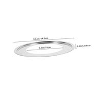 NOLITOY Stainless Steel Steam Rack Steamer Adapter Ring Stainless Steel Steam Adapter Rack Shelf Cooking Ring Chinese Silver