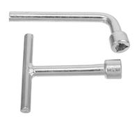 NOLITOY Stainless Steel Triangle Socket Spanner Key 2Pcs with Triangular Head for Water Meters and Elevator Doors, Heavy Duty Industrial Tool