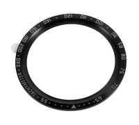 NOLITOY Stainless Steel Watch Bezel Protective Ring for Watch Pro Metal Replacement Cover with Graduated Scale Lightweight and Easy to Install Stylish Black with White Markings