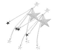 NOLITOY Star Tassel Earrings for Women Lightweight Alloy Material Summer Dangle Statement Jewelry Elegant Versatile Five-pointed Design for Casual and Party Wear