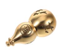 NOLITOY Statue Elegant Vintage Design Figure Sculpture Collectible Chinese Symbolizing Wealth and Prosperity Brass Gourd Tabletop Decor for Living Rooms and Bars, Housewarming Present