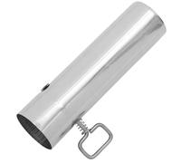 NOLITOY Stove Chimney Adjustable Stove Damper Portable Flue Pipe Chimney for Camping Flue Pipe with Damper Adjustable Fire Silver