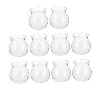 NOLITOY Succulent Planter 10pcs Plastic Unbreakable Terrarium Vessels for Desktop Succulent Cultivation and Creative Planting