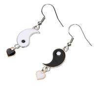 NOLITOY Tai Chi Fish Dangle Earrings for Women Alloy Black White Drop Earrings Skin-friendly Stylish Jewelry Comfortable and Fashion Accessory