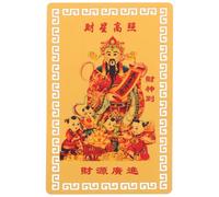 NOLITOY Taisui Card Chinese Amulet for Wealth and Success Feng Shui Luck Charm with Five Wealth Gods Blessing Protective Auspicious Card for Exams and Prosperity