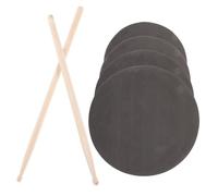 NOLITOY Tenor Drum Practice Pad Set with Ergonomic Mallets Compact Silent Drum Mutes for Students and Professionals Lightweight Portable Percussion Kit for Quiet Practice and Skill