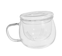 NOLITOY Thick Borosilicate Glass Tea Mug with Infuser Loose Leaf Tea Cup for Home Office Brewing Heat Resistant Steeping Filter Design