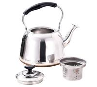 NOLITOY Thick Stainless Steel Whistling Tea Kettle with Tea Strainer Large Capacity Water Boiling Kettle for Home Fast Heating Ergonomic Handle and Easy to Clean