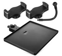 NOLITOY Thickened Mic Holder Sound Card Tray with Upgraded Buckle and Phone Stand Stable Live Broadcast Shelf Compatible with Microphone and Camera Stands for Karaoke Stage Recording