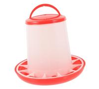 NOLITOY Thickened Plastic Poultry Feeder with Cover Hanging Chicken Feed Bucket for Chicks Reusable Feeding Trough Easy to Clean and Install for Poultry and Birds