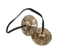 NOLITOY Tibetan Tingsha Cymbals Brass Yoga Meditation Bells Handheld Sound Chimes for Relaxation Portable Instrument for Rituals and Sound Baths