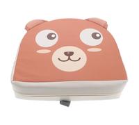 NOLITOY Toddler Booster Seat for Dining Table High Back Seat Cushion Adorable Cartoon Design Thick Firm PU Leather Washable Chair Pad for Elementary School Students
