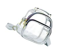 NOLITOY Transparent Clear PVC Crossbody Bag with Front Pocket Odorless Single Shoulder Purse for Women Stylish Stadium-approved Shopping and Daily Use Organizer