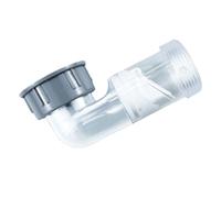 NOLITOY Transparent Hose Elbow Drain Fitting with Check Valve Odorproof Side Drain Adapter for Bathroom Sinks Durable Material Easy to Install and Maintain