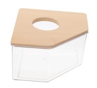 NOLITOY Transparent Wear-resistant Hamster Sand Bath Box Small Pet Bathroom Bathtub for Hamsters Gerbils Chinchillas with Smooth Edges Reusable Critter Litter Pan for Bathing and Playing