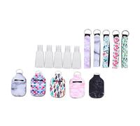 NOLITOY Travel Bottle Keychain Hand Bottle 5Pcs 15Ml Refillable Empty Containers with Cover for Liquid Lotion Cosmetics Toiletry Travel Kit for Women Men On-The-Go Use Random Style