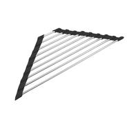 NOLITOY Triangular Sink Corner Drying Rack Sponge Holder for Kitchen Bathroom Efficient Draining Space-Saving Design