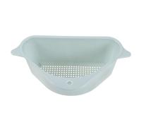NOLITOY Triangular Sink Strainer Basket with Strong Suction Cup Plastic Draining Storage Rack for Multi-use Sponge and Fruit Holder Space-saving Sink Organizer