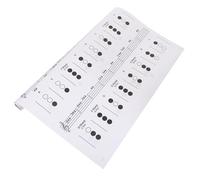 NOLITOY Trumpet Chord Chart Small Size Coated Paper Beginner and Student Practice Finger Diagram for Brass Instrument Training