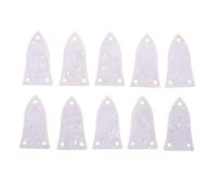 NOLITOY Truss Rod Cover Plates 10pcs with Universal Installation White Bell Shape Plastic and Iron Material and Neck Adjustment for Bass Guitar and Electric Bass Guitar for DIY