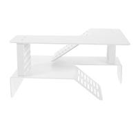 NOLITOY Turtle Basking Platform with Stairs Plastic Reptile Climb Platform Fish Tank Accessory Safe Abrasion-resistant Sunbathing Resting Deck for Tortoises and Semi-aquatic Pets