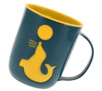 NOLITOY Unbreakable Dolphin Toothbrush Mug for Bathroom and Travel Cute Cartoon Plastic Rinse Cup for Practical Oral Care Accessory for Home Use Go