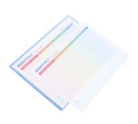 NOLITOY Undated Monthly Planner Blank Calendar Sheets Self Fill Date Desk Organizer for Task Management Productivity Tools Notes in Blue